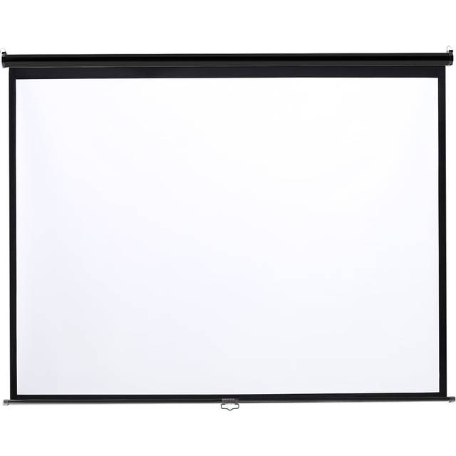 Living and Home 4:3 Manual Pull Down Projector Screen 100 inch - White - 147 x 197 x 11.5cm