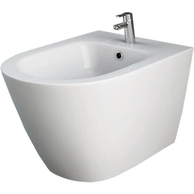 RAK Ceramics Resort Wall Hung Bidet with Hidden Fixings | White | 360mm x 400mm x 520mm