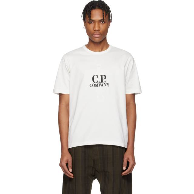 C.P. Company Off-White 30/2 Mercerized Jersey Twisted British Sailor T-shirt - 103 GAUZE WHITE - XS