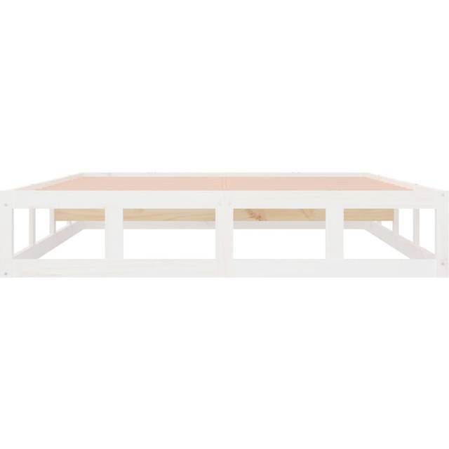 vidaXL Bed Frame without Mattress White 120x190 cm Small Double Solid Wood