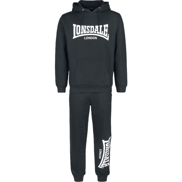 Regular fit hooded tracksuit Lonsdale Cloudy - Noir - XL