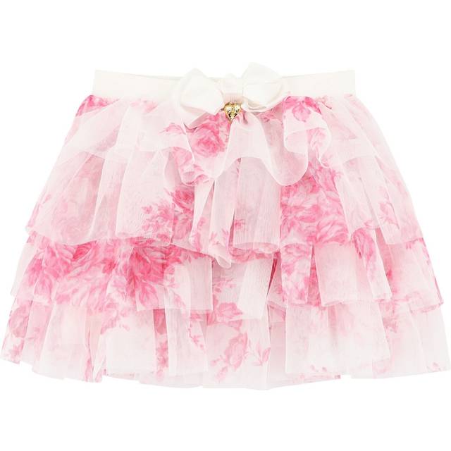 Angel's Face Girls Pink Floral Tutu Skirt - Pink/White - 4-5 year