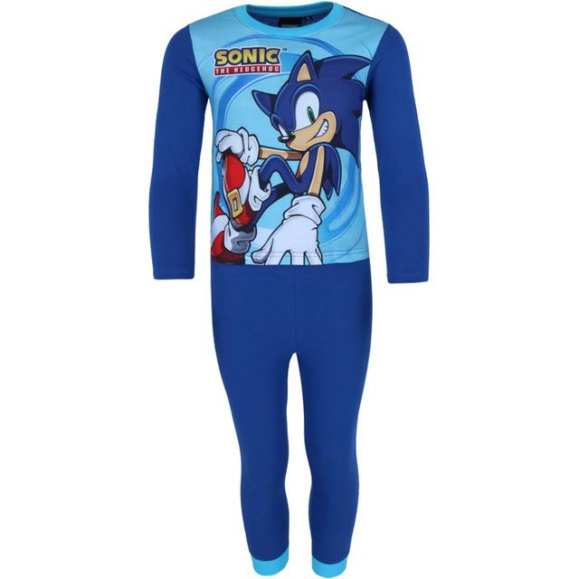 Textiel Trade Toddler Boys Sonic The Hedgehog Long Sleeve Pajama Set - - Blue (4T)