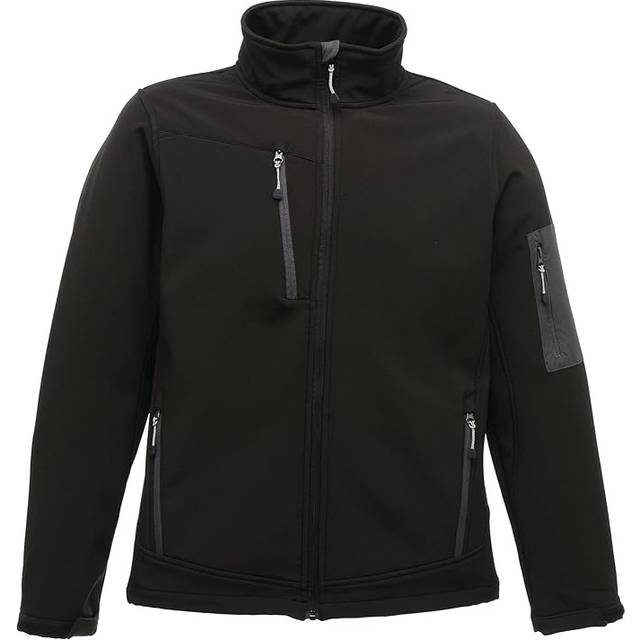 Regatta Professional Men's Wind Resistant Arcola 3 Layer Membrane Softshell Jacket Seal Grey Black, Size: L