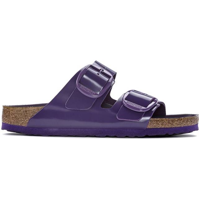 Women's mules Birkenstock Arizona Big Buckle Natural Leather Patent - Violet - 37