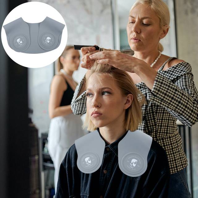 Waterproof non-stick shawl haircut pad professional silicone hairdressing cape