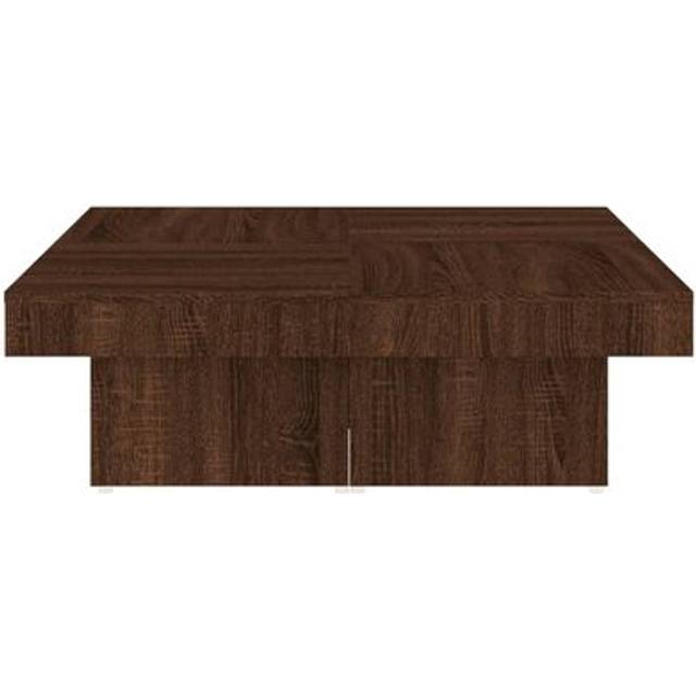 vidaXL Coffee Table Brown Oak 90x90x28 cm Engineered Wood
