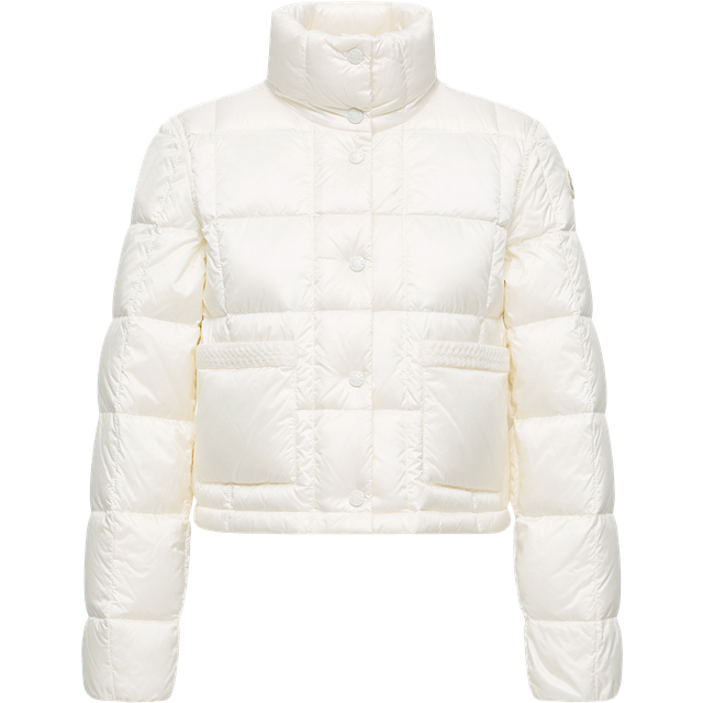 MONCLER COLLECTION Jarcieu Braided Trim Short Down Jacket, Women, White, Size: 00