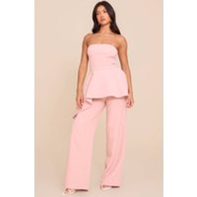 Light Pink Premium Tailored Straight Leg Trouser, Light Pink - 12