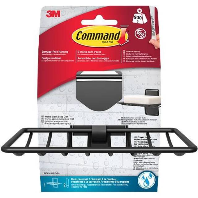 BATH34-MB Command Bathroom Soap Dish Matte Black
