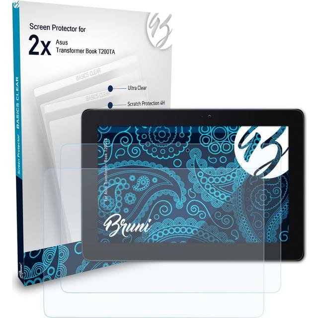 Bruni 2x protective film for asus transformer book t200ta screen protector