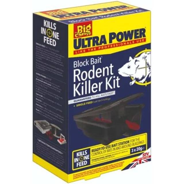 Ultra Power Block Bait Rat Killer Station (Pack of 3)
