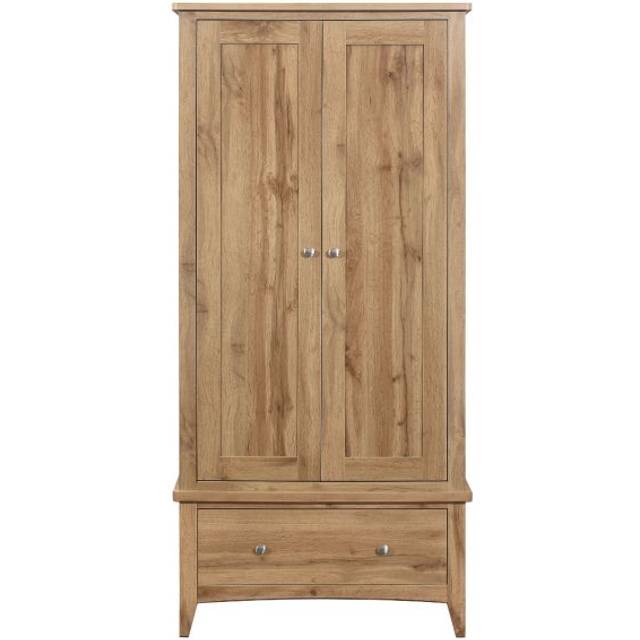 Birlea Hampstead 2 Door 1 Drawer Wardrobe Oak In Brown - One Size