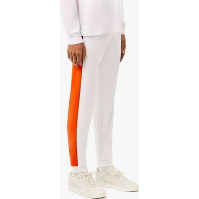 Lacoste Tapered Leg Sweatpants - white orange