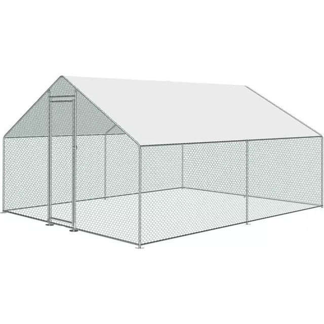 KCT 3x3m Walk in Chicken Coop Pet Run Poultry Pen Bird Cage Aviary Pen with Cover