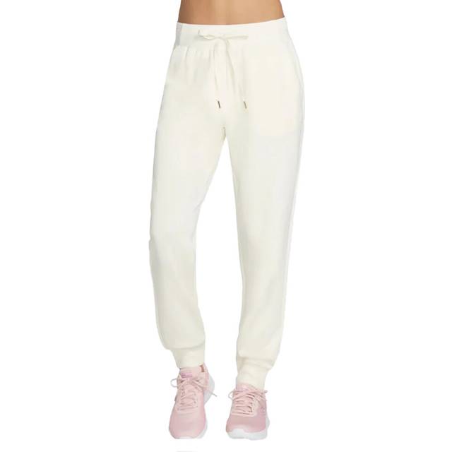 (S, Off White) Skechers Womens/Ladies Skechluxe Elevate Jogging Bottoms