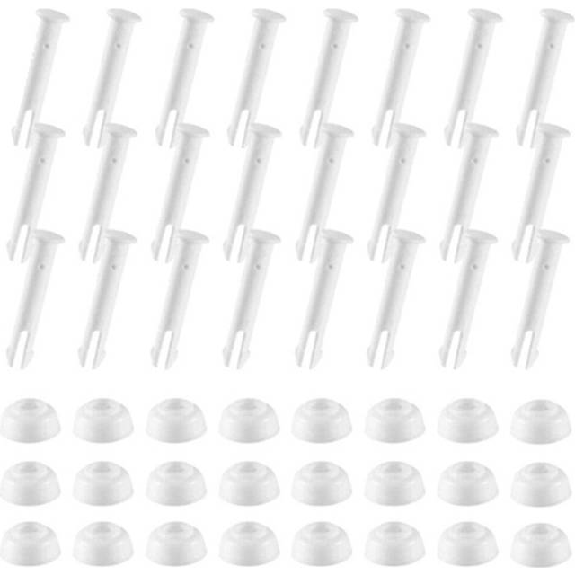 24Pcs Plastic Pool Joint Pins & Rubber Seals for Above Ground Round Frame Swimming Parts 28270-28273(2.36In)