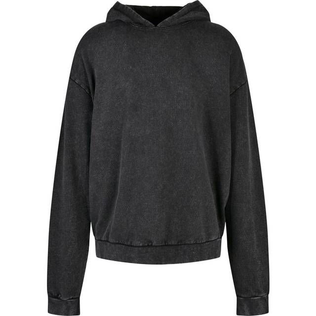 (XXL, Black) Build Your Brand Mens Acid Wash Oversized Hoodie