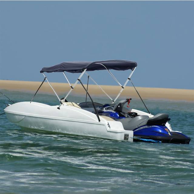 vidaXL 3-bow Bimini Top with Sidewalls 183x(154-167)x137 cm - blue