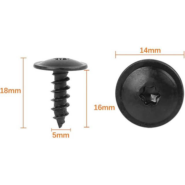 100Pcs Car Engine Under Cover Splash Guard Self-Tapping Screws 5mm N90974701 for - A4 A3 A5 A6 A7 A8 Q5 Golf
