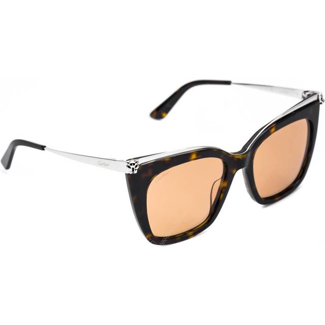 Cartier Panthere de Cartier Violet Cat Eye Ladies Sunglasses CT0030S 002 53 - Silver Tone (OS)