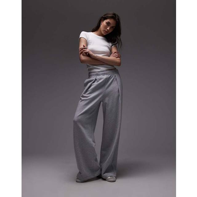 Lacoste Wide Leg Pleated Crocodile Pants Size 6 Light Heathered Grey - Light heathered grey