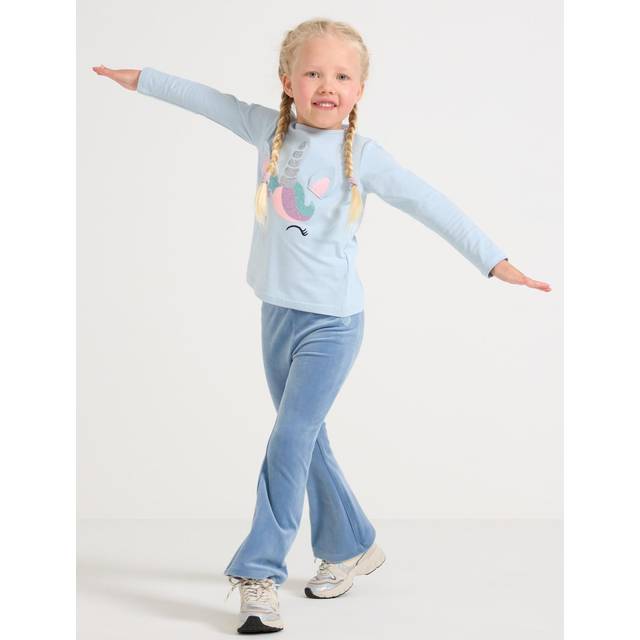 Flared leggings in velour