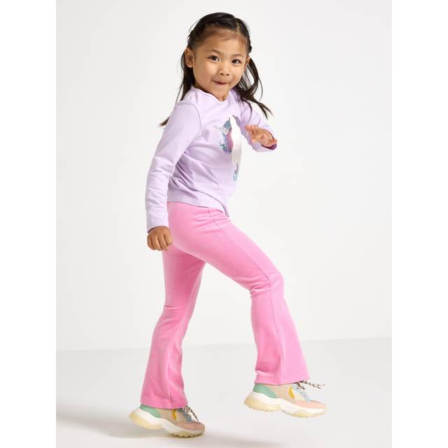 Flared leggings in velour