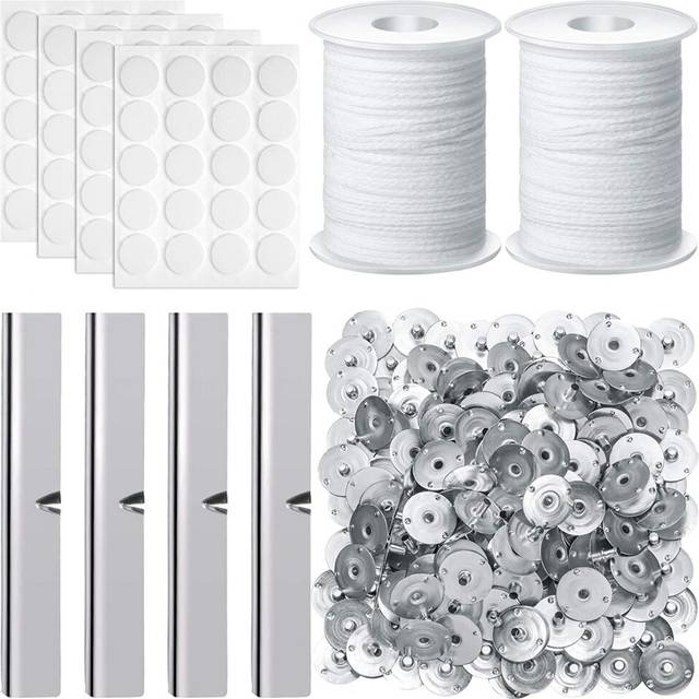 DIY Candle Making Kit,Candle Wicks,Candle Centering Tool,Candle Wick Sticker for