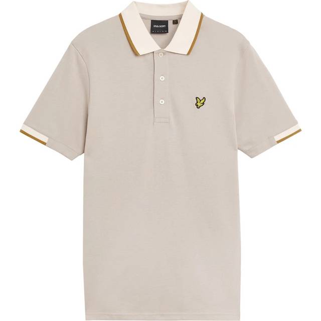 Lyle And Scott Men's Half Tipped Polo Shirt - Tan - Size: 38