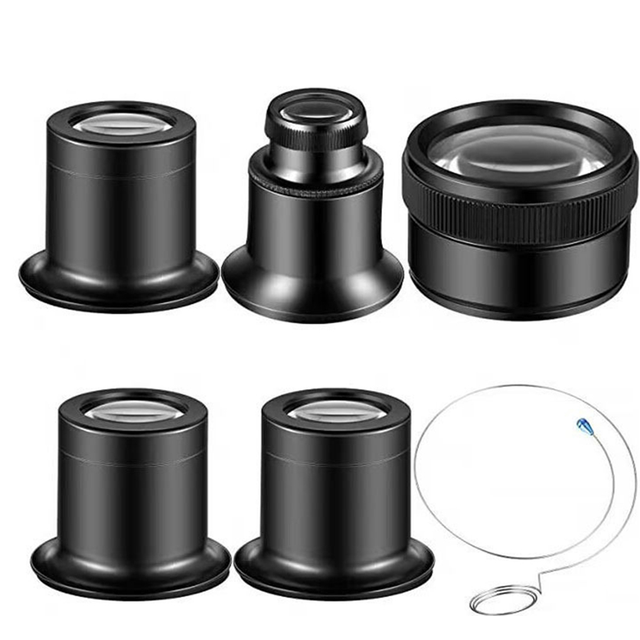 moresk-Jeweler Watch Magnifier Tool 5X 10X 15X 20X 30X Portable Monocular Magnifying Glass Loupe Lens for Eye Magnifier Lens