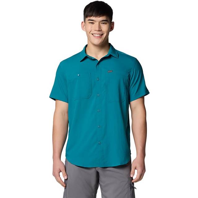 Columbia Men's Silver Ridge Utility Lite Short Sleeve Shirt- - Green (S)