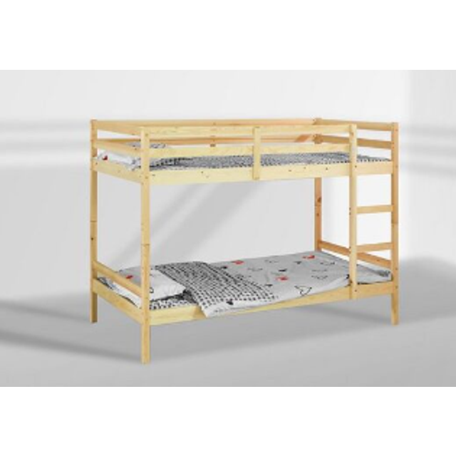 (2FT6 Small Single) Mecor Bunk Bed in Natural Pine, Grey, White