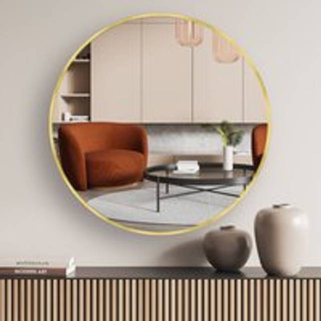 Nielsen Jaron Round Wall Mirror - Gold