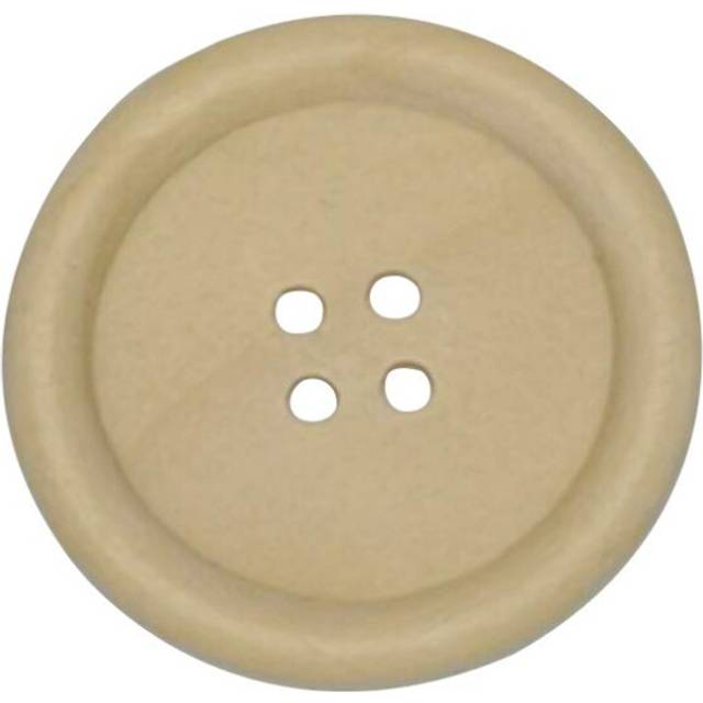 "Chenkou Craft 20pcs 50mm 2"" Round Natural Wood Buttons 4 Holes Craft Sewing Button (50mm)"