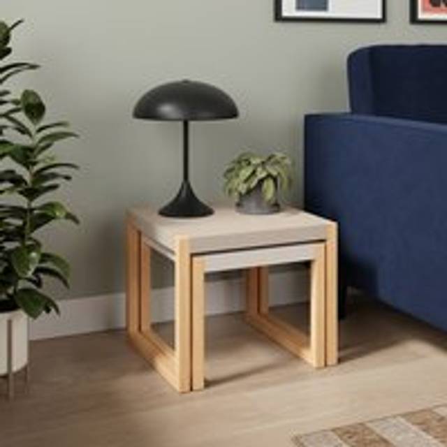 Arnie Nest of Side Tables - Stone