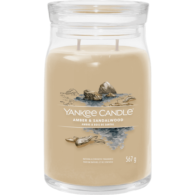 Yankee Candle Amber & Sandalwood Large Jar Candle - Natural