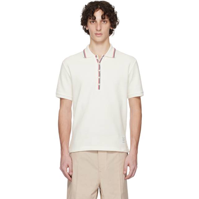 Thom Browne Cotton polo shirt - white (UK 46)
