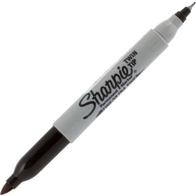 Sharpie Twin Tip Permanent Marker Ultra Fine And Fine Black