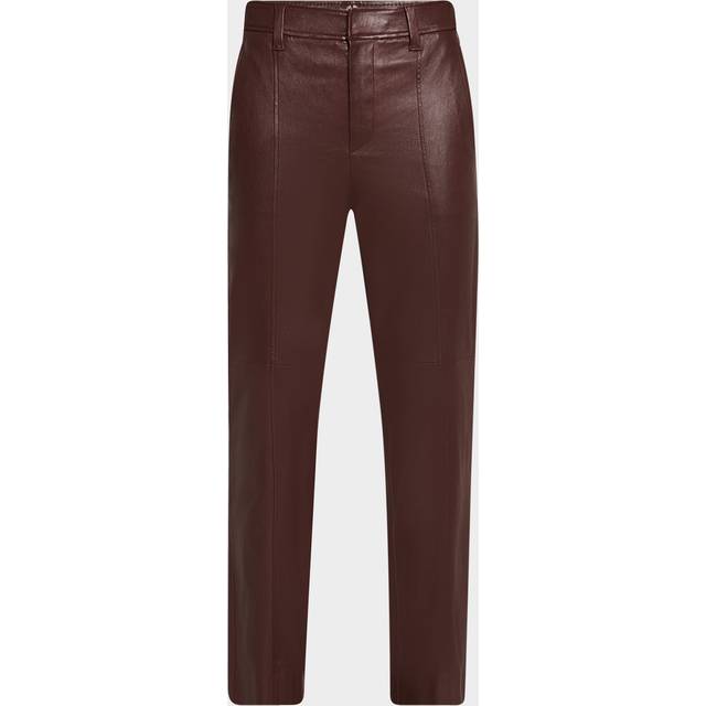 Kick-Flare Leather Pants - BORDEAUX - 44 IT (8 US)
