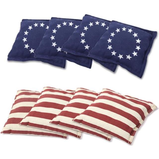 GSE Set of 8 Premium Weather Resistant Cornhole Bean Bags. Regulation Size and Weight Bean Bags for Cornhole Toss Games Several Styles Available Stars