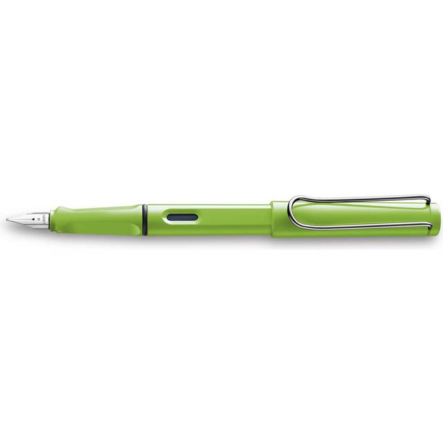Lamy Safari Fountain Pen  Medium Nib + 5 Black Ink Cartridges (Green)