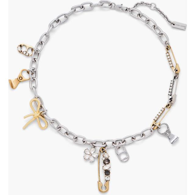 Marc Jacobs Silver & Gold 'The Grunge Glam Charm' Necklace - 762 Gold/Silver - UNI