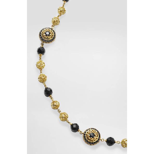 Dolce & Gabbana Sicily Necklace 18-carat Yellow Gold, Black Sapphires And Black Jade - Woman Necklaces Gold Onesize