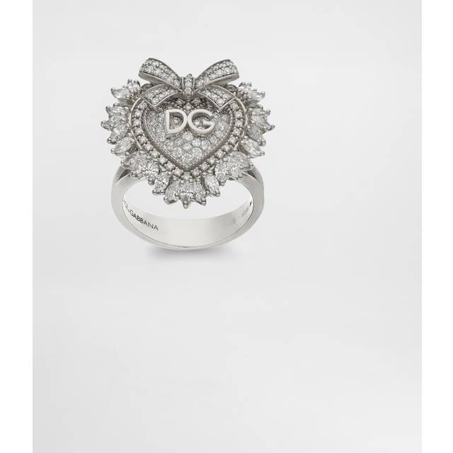 Dolce & Gabbana Devotion Ring 18-carat White Gold And Diamonds - Woman Rings White 56