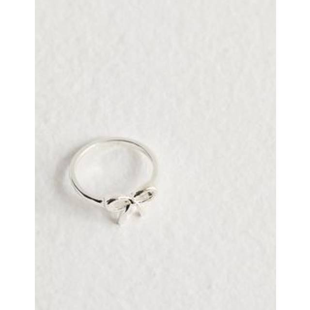 New Look Plus Size Silver Tone Bow Ring Curves - XL