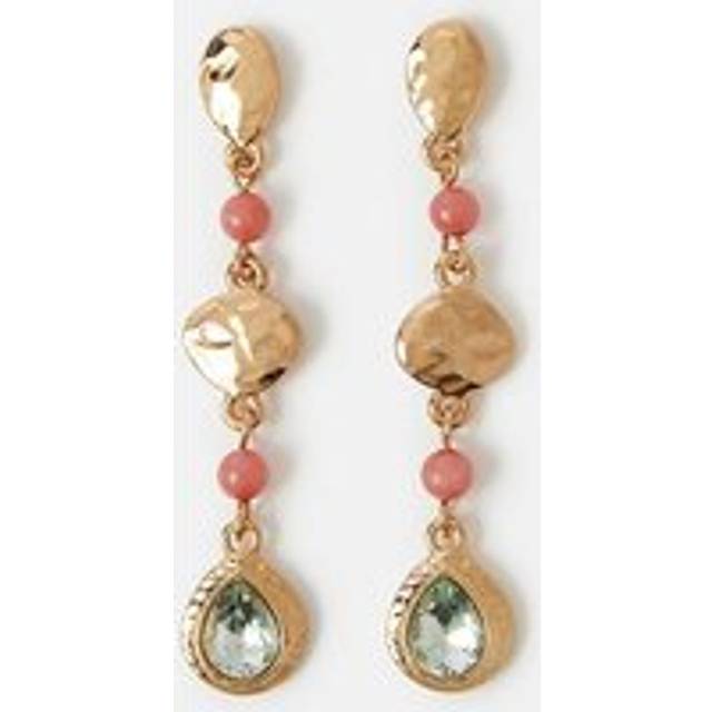 Gold Gem Long Drop Earrings - Accessorize - One Size