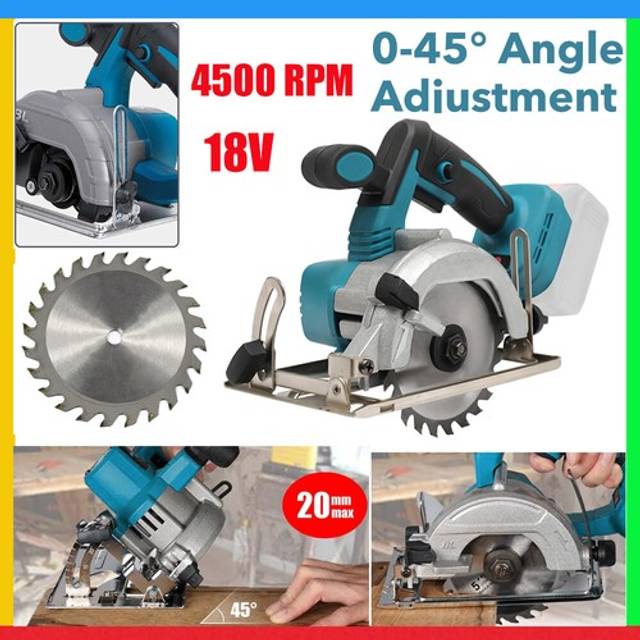 5" mini electric circular saw cordless circular saw 0-45° cordless cutting tool