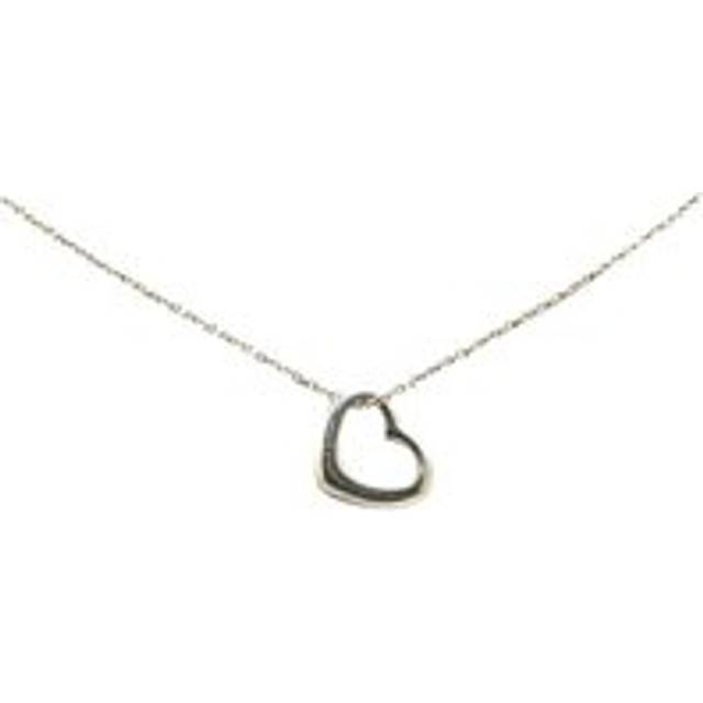 Womens Preloved Return to Tiffany Heart Pendant Necklace Wo - Silver - Grey - One Size