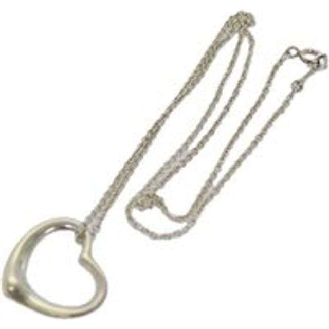 Womens Preloved Open Heart Pendant Necklace Wo - Silver - Grey - One Size
